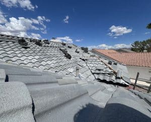 Damaged Roof of a house.